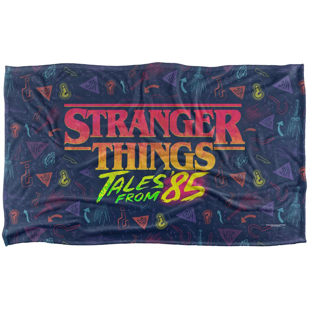 Multicoloured - Front - Stranger Things: Tales from ´85 Colour Logo Soft Touch Throw