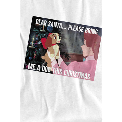 White - Lifestyle - Lady And The Tramp Childrens-Kids Dog For Christmas T-Shirt