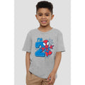 Sport Heather - Back - Spider-Man Childrens-Kids Cute Spidey 2nd Birthday T-Shirt