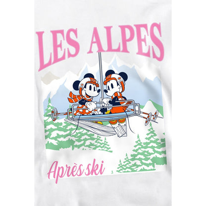 White - Lifestyle - Disney Unisex Adult Les Alpes Mickey Mouse Sweatshirt