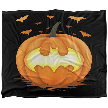 Multicoloured - Front - Batman Jack-o-Lantern Halloween Logo Blanket