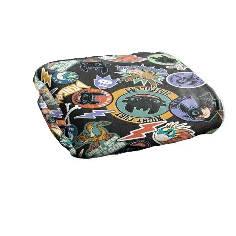 Multicoloured - Back - How To Train Your Dragon Toothless Badge Soft Touch Blanket