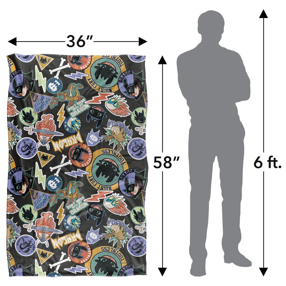 Multicoloured - Lifestyle - How To Train Your Dragon Toothless Badge Soft Touch Blanket
