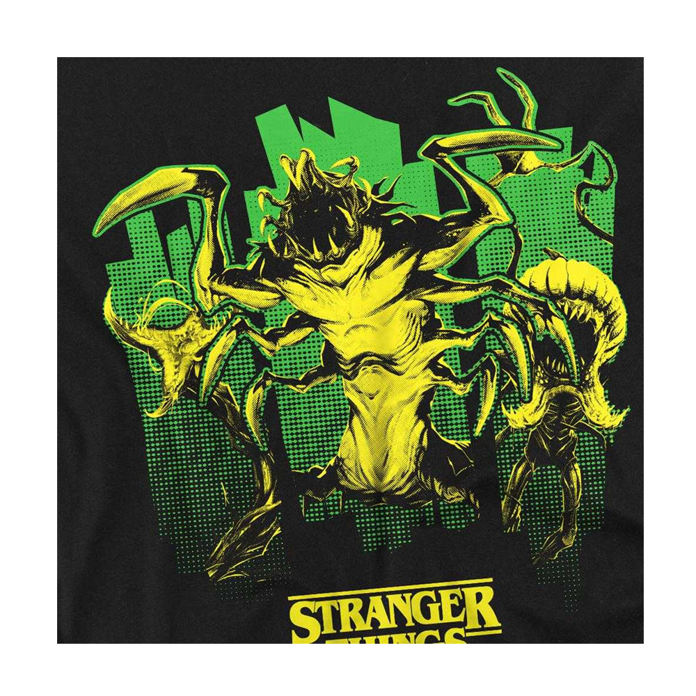 Black - Side - Stranger Things: Tales from ´85 Unisex Adult Monster Plants T-Shirt