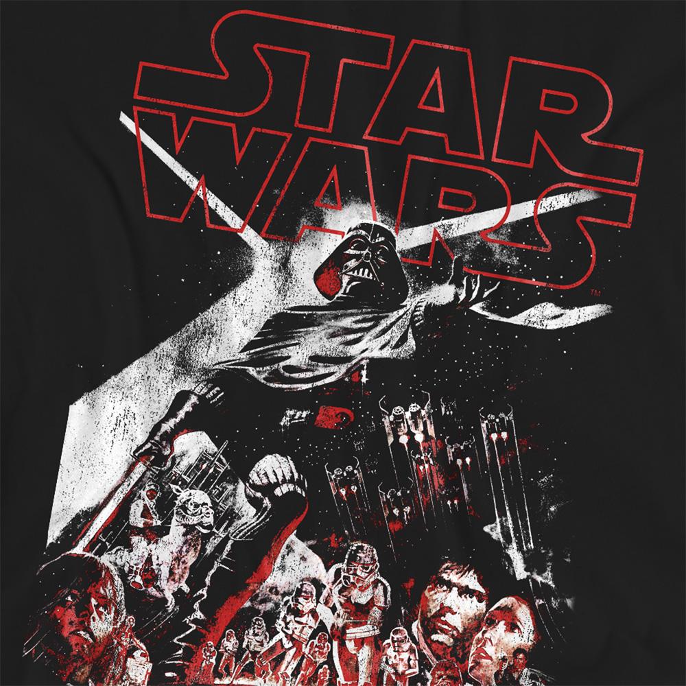 Black - Side - Star Wars Womens-Ladies Empire Darth Vader T-Shirt