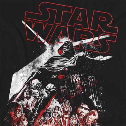 Black - Side - Star Wars Womens-Ladies Empire Darth Vader T-Shirt