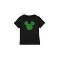 Black - Front - Disney Childrens-Kids Shamrock Ears Mickey Mouse St Patricks Day T-Shirt