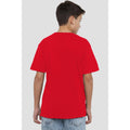 Red - Side - Disney Childrens-Kids Mickey Mouse Santa Face T-Shirt