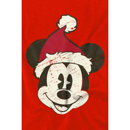 Red - Lifestyle - Disney Childrens-Kids Mickey Mouse Santa Face T-Shirt
