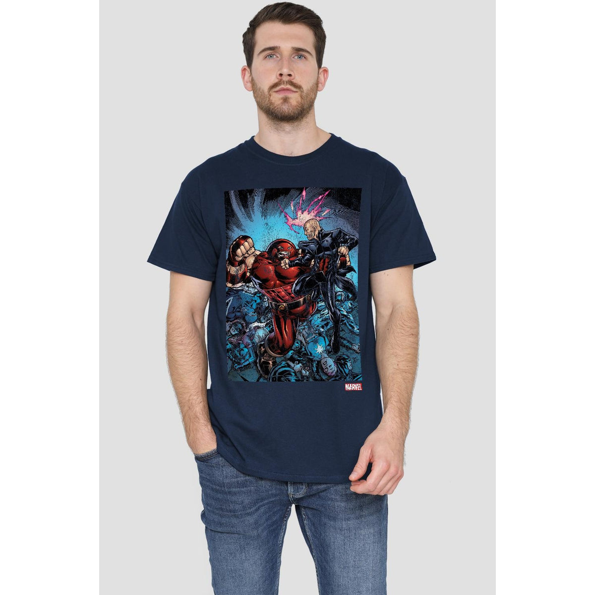 Navy - Back - Marvel Mens X-Men Destroy Juggernaut T-Shirt