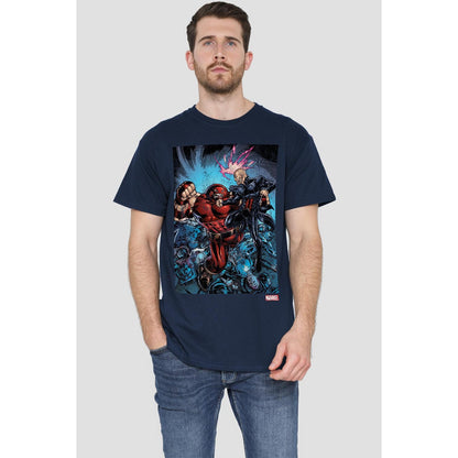 Navy - Back - Marvel Mens X-Men Destroy Juggernaut T-Shirt