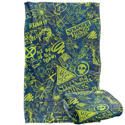 Blue - Back - Stranger Things: Tales from ´85 Acid Wash Blanket