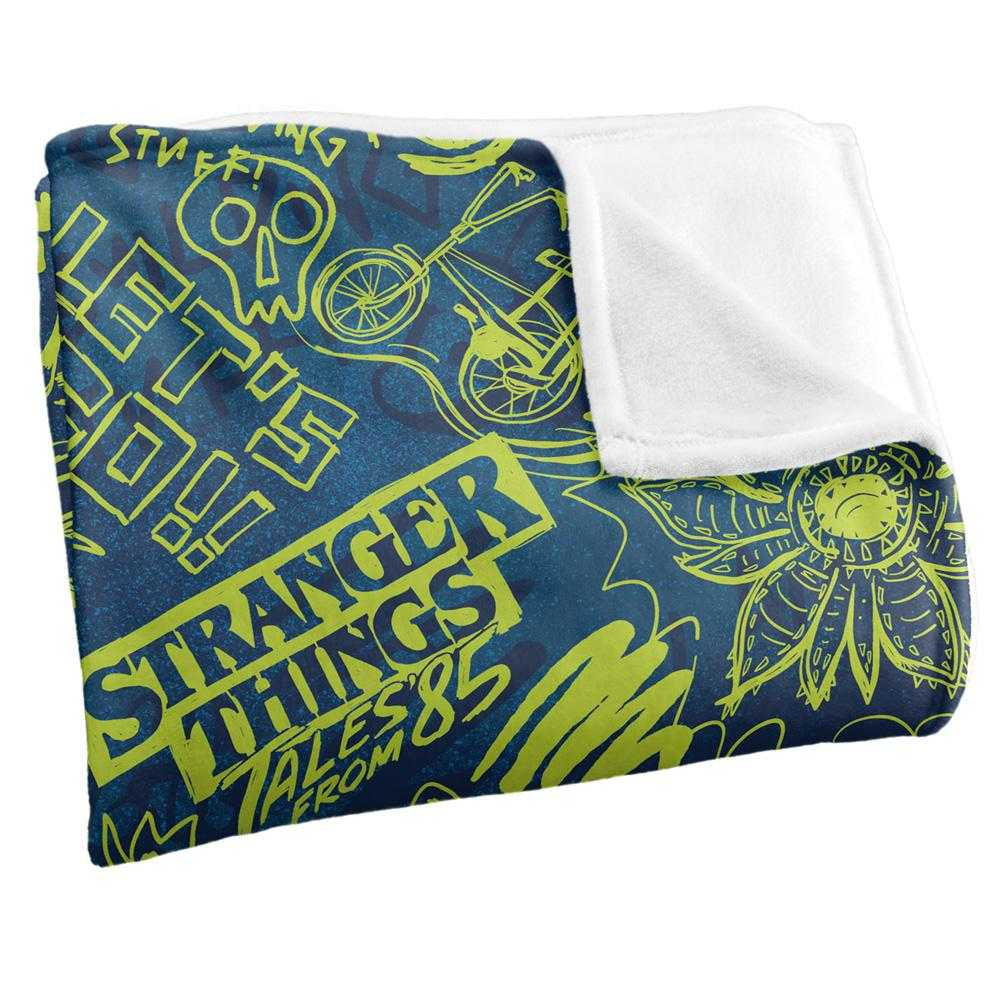 Blue - Side - Stranger Things: Tales from ´85 Acid Wash Blanket
