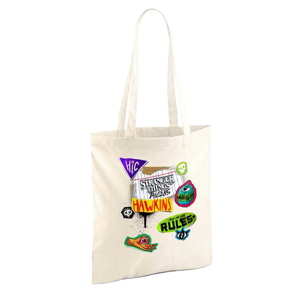 Natural - Back - Stranger Things: Tales from ´85 Scrapbook Icons Tote Bag