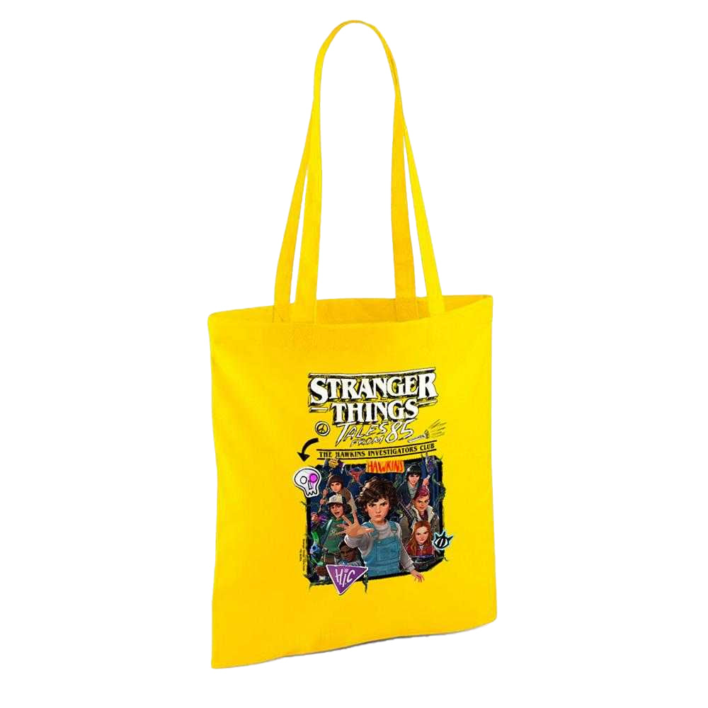 Yellow - Back - Stranger Things: Tales from ´85 Group Poster Tote Bag