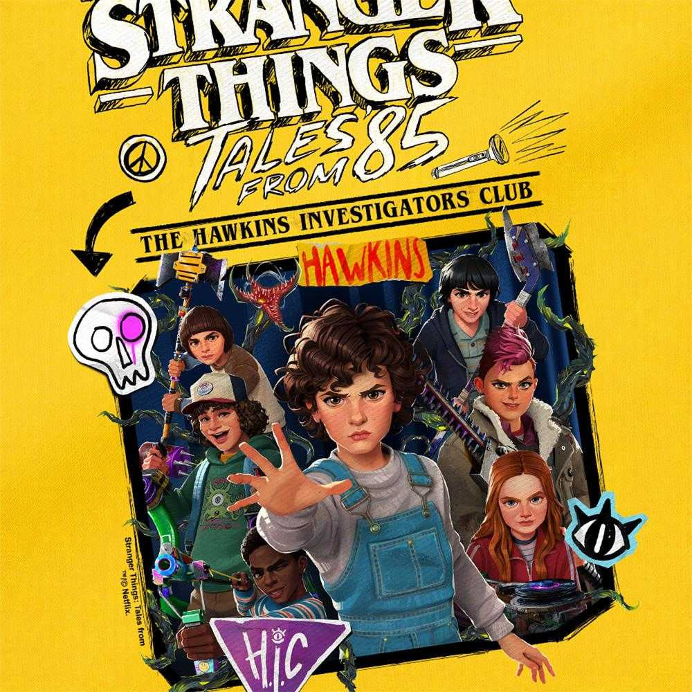 Yellow - Side - Stranger Things: Tales from ´85 Group Poster Tote Bag