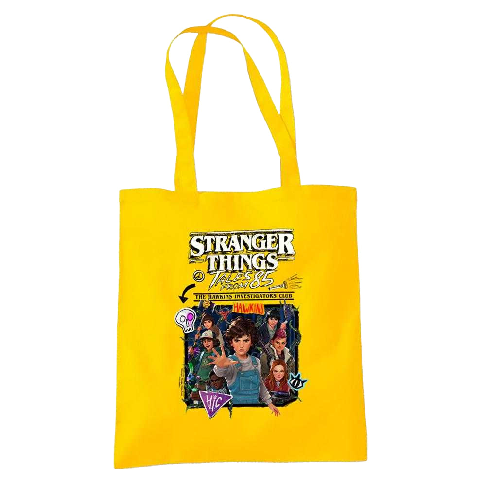 Yellow - Front - Stranger Things: Tales from ´85 Group Poster Tote Bag