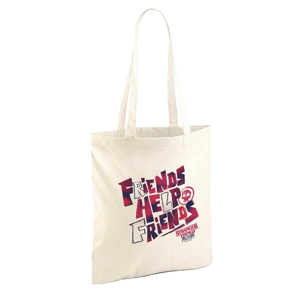 Natural - Back - Stranger Things: Tales from ´85 Friends Help Friends Tote Bag