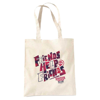 Natural - Front - Stranger Things: Tales from ´85 Friends Help Friends Tote Bag