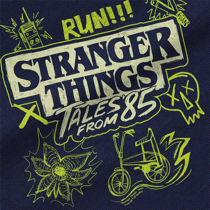 Navy - Side - Stranger Things: Tales from ´85 Graffiti Glow Tote Bag