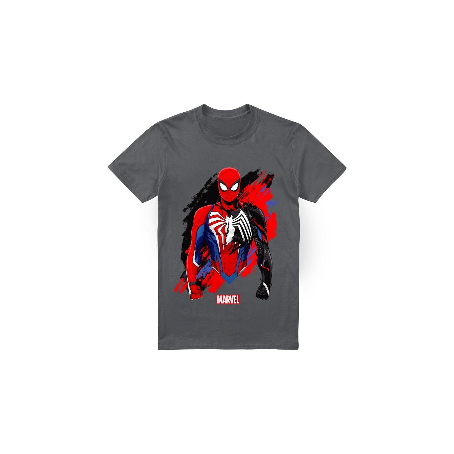 Charcoal - Front - Spider-Man Mens Symbiote T-Shirt