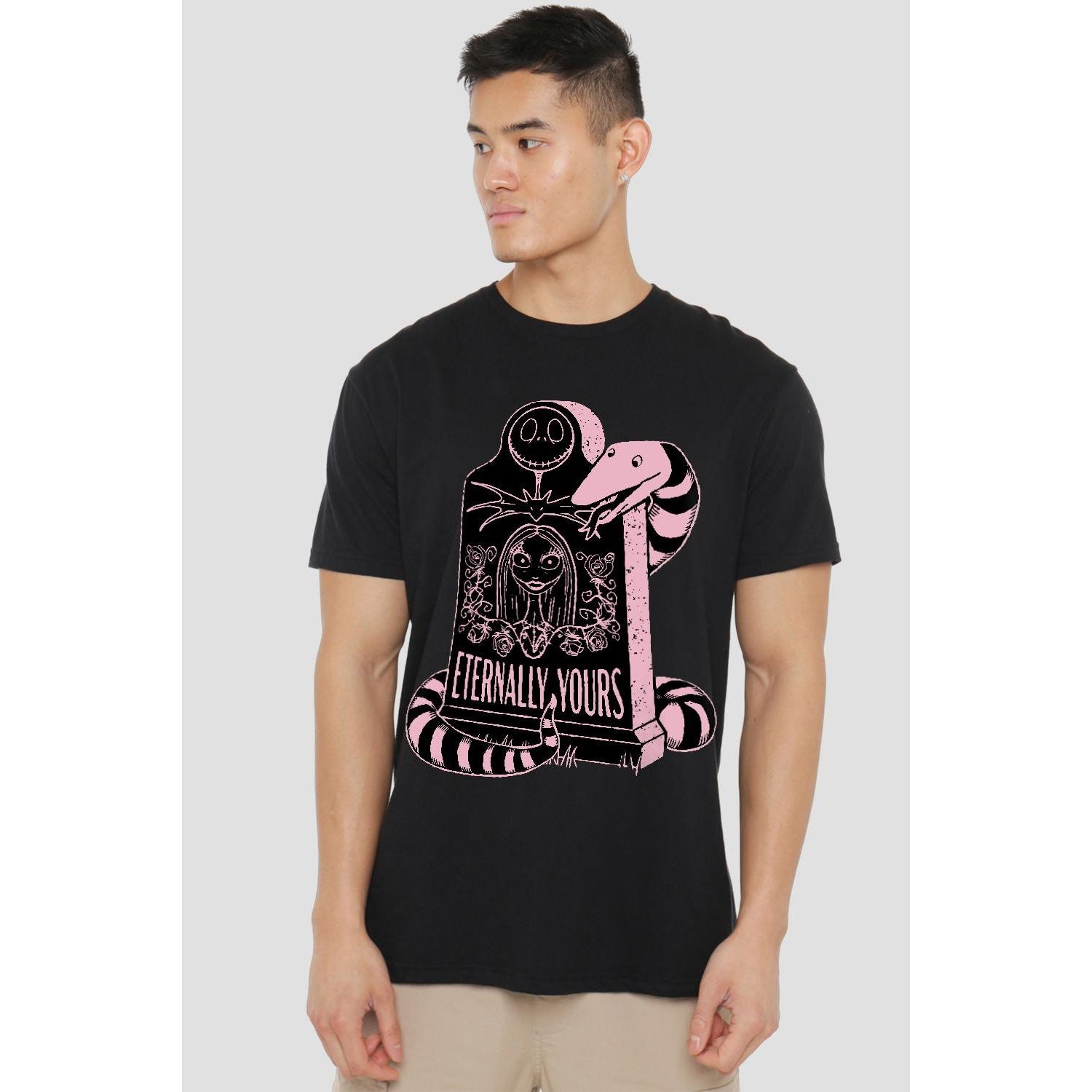 Black - Back - The Nightmare Before Christmas Mens Eternally Yours Valentine`s Day T-Shirt