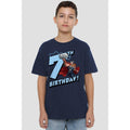 Navy - Back - Thor Childrens-Kids 7th Birthday T-Shirt