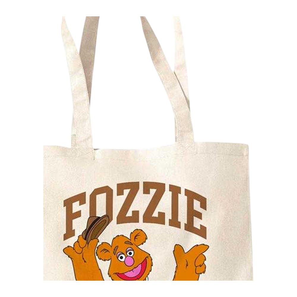Natural - Back - The Muppets Collegic Fozzie Bear Tote Bag