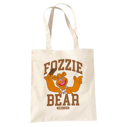 Natural - Front - The Muppets Collegic Fozzie Bear Tote Bag