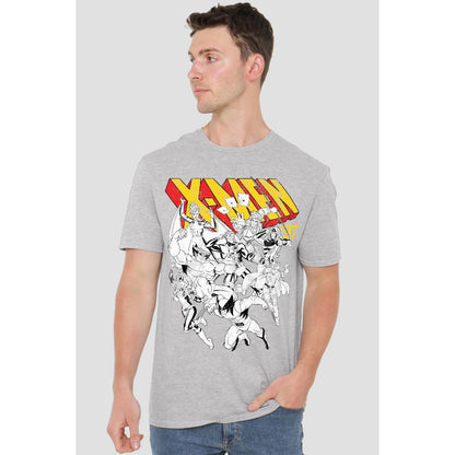 Sport Heather - Back - Marvel Mens X-Men Retro Team T-Shirt