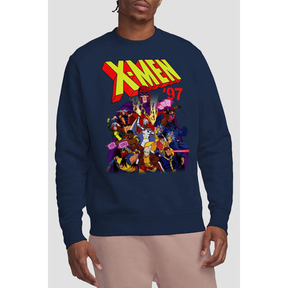 Navy - Back - Marvel Unisex Adult X-Men 97 Comic Sweatshirt