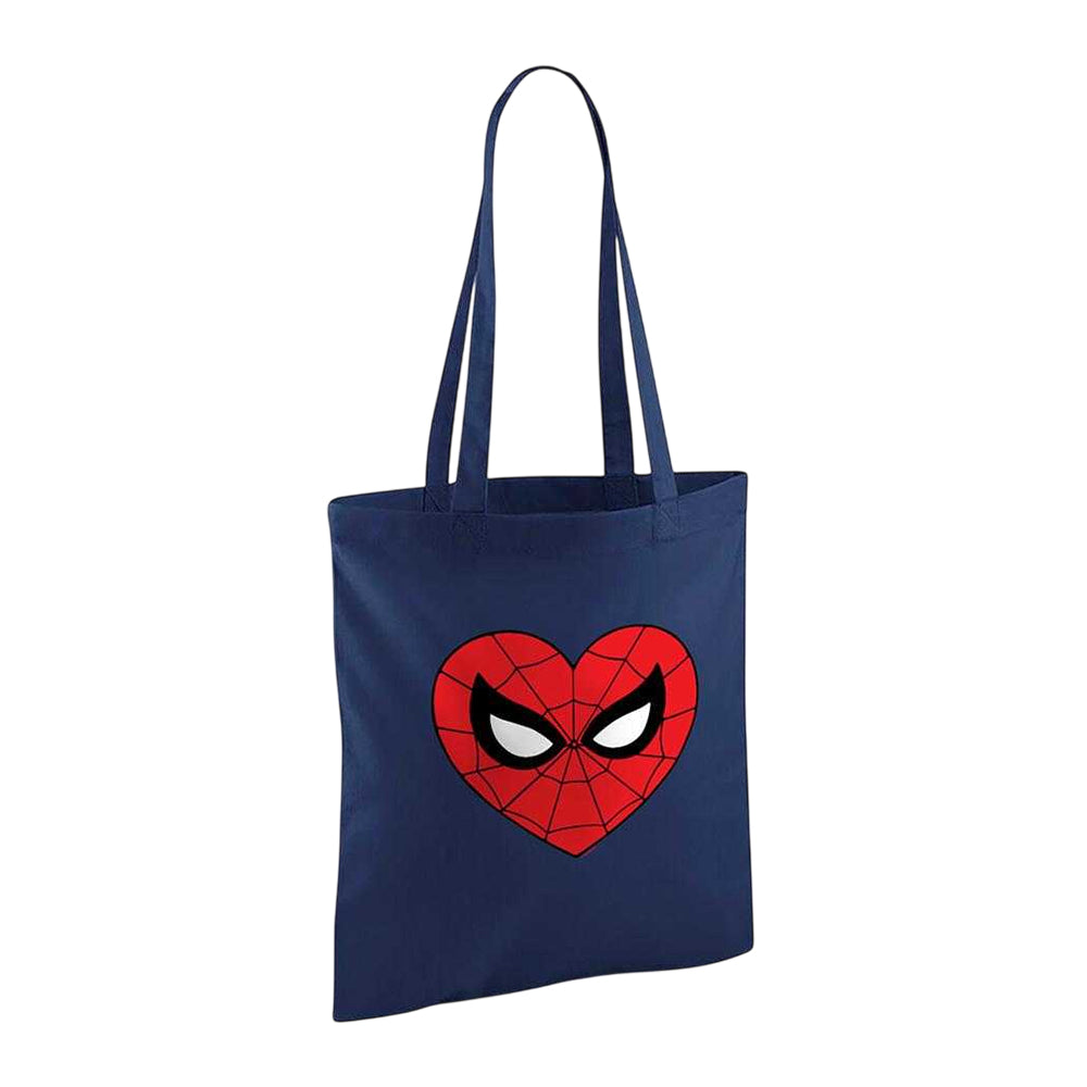Navy - Back - Spider-Man Classic Heart Tote Bag