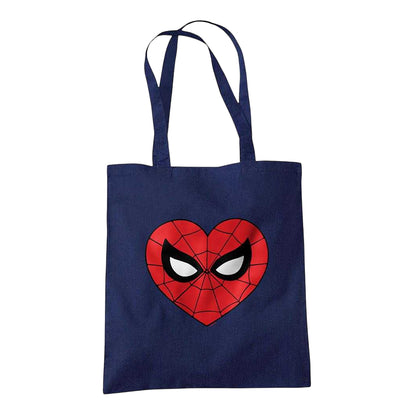 Navy - Front - Spider-Man Classic Heart Tote Bag