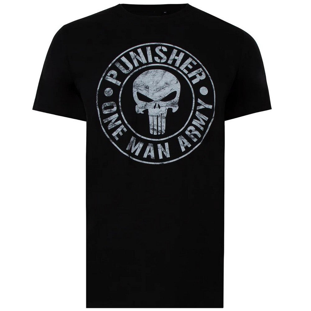 Black - Front - The Punisher Mens One Man Army T-Shirt