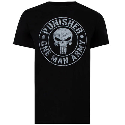 Black - Front - The Punisher Mens One Man Army T-Shirt