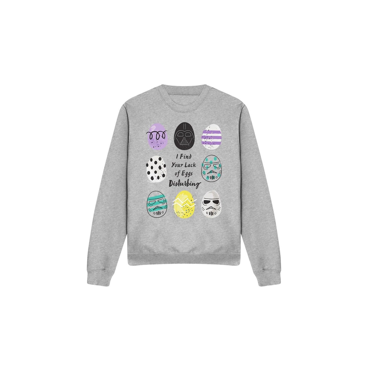 Sport Heather - Front - Star Wars Unisex Adult Your Lack Of Easter Eggs Disturbing Darth Vader Sweatshirt