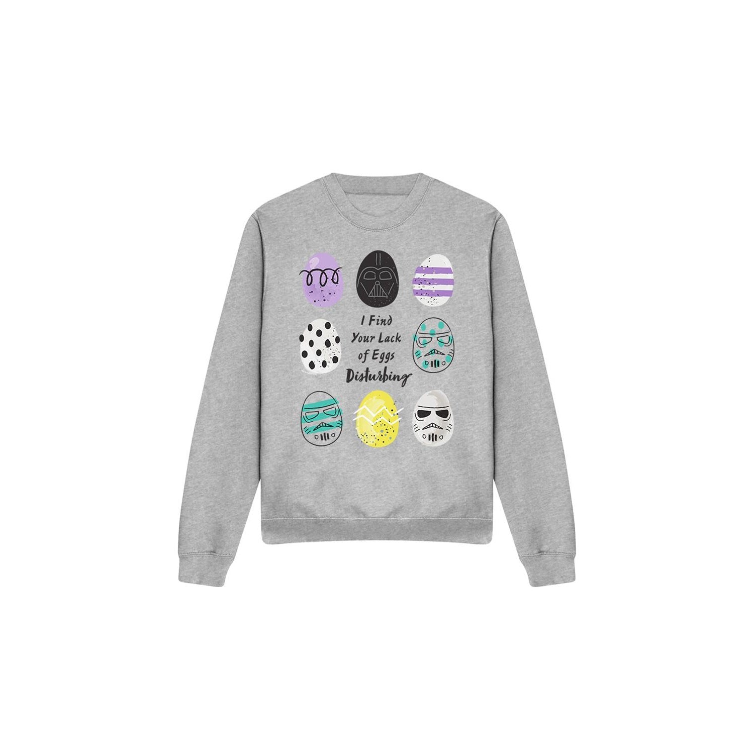 Sport Heather - Front - Star Wars Unisex Adult Your Lack Of Easter Eggs Disturbing Darth Vader Sweatshirt