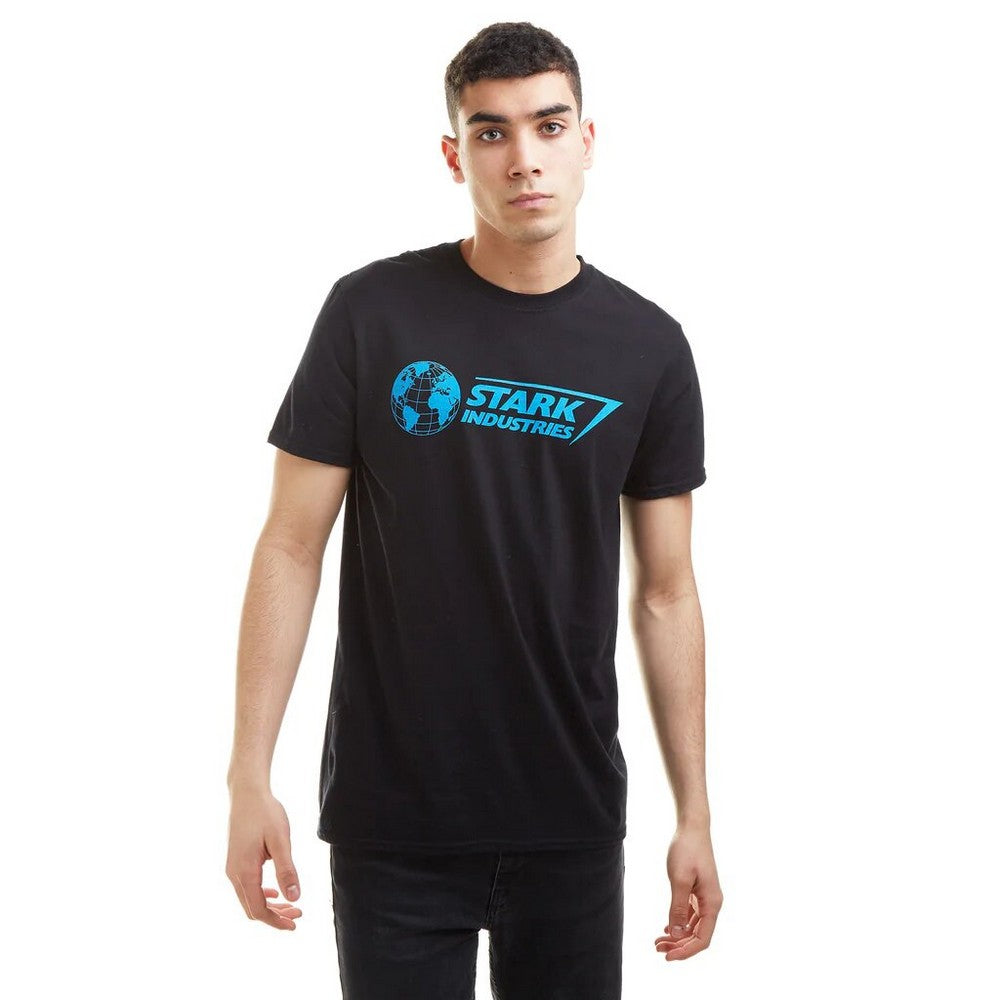 Black-Blue - Lifestyle - Marvel Mens Stark Industries Logo T-Shirt