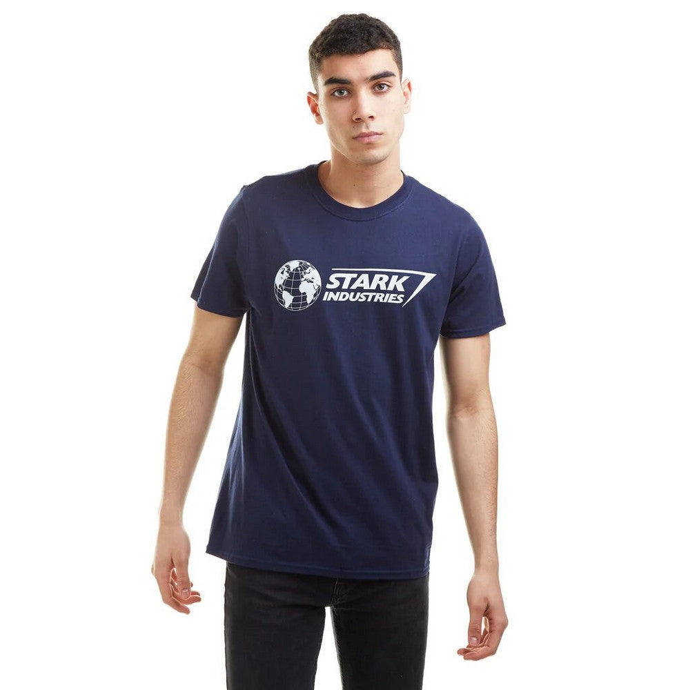 Navy-White - Lifestyle - Marvel Mens Stark Industries Logo T-Shirt