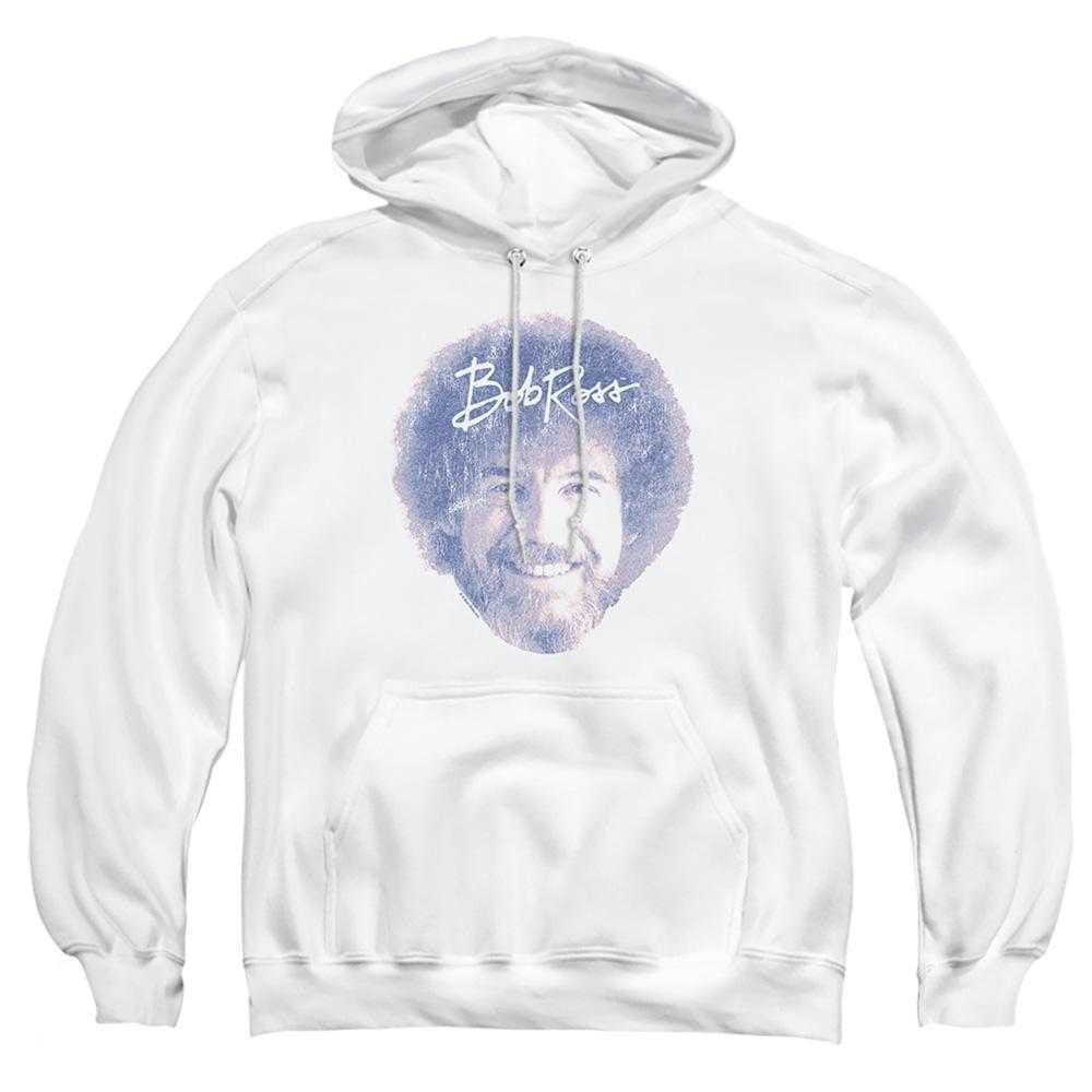 White - Front - Bob Ross Unisex Adult Face Hoodie