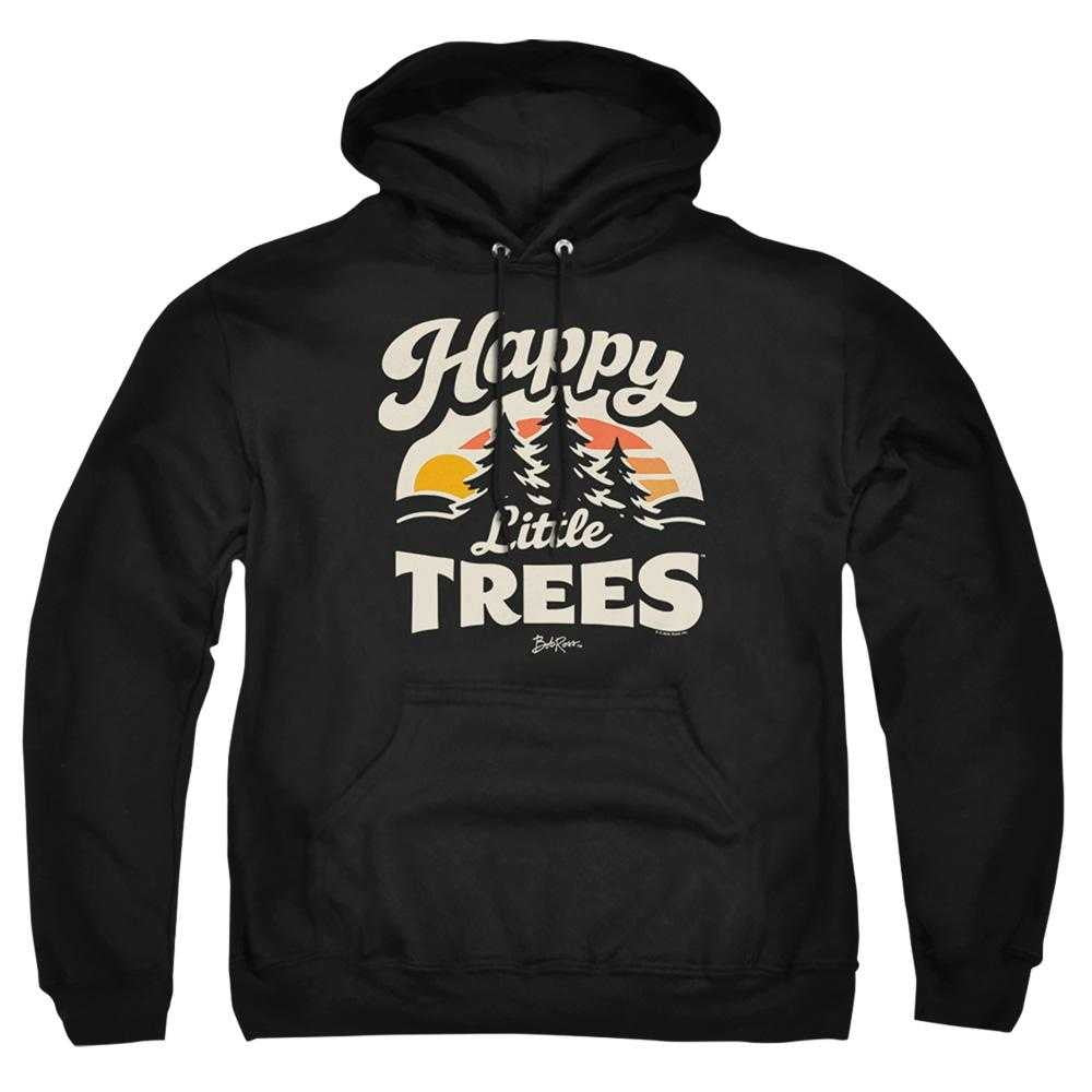 Black - Front - Bob Ross Unisex Adult Happy Little Trees Sun Hoodie