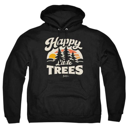 Black - Front - Bob Ross Unisex Adult Happy Little Trees Sun Hoodie