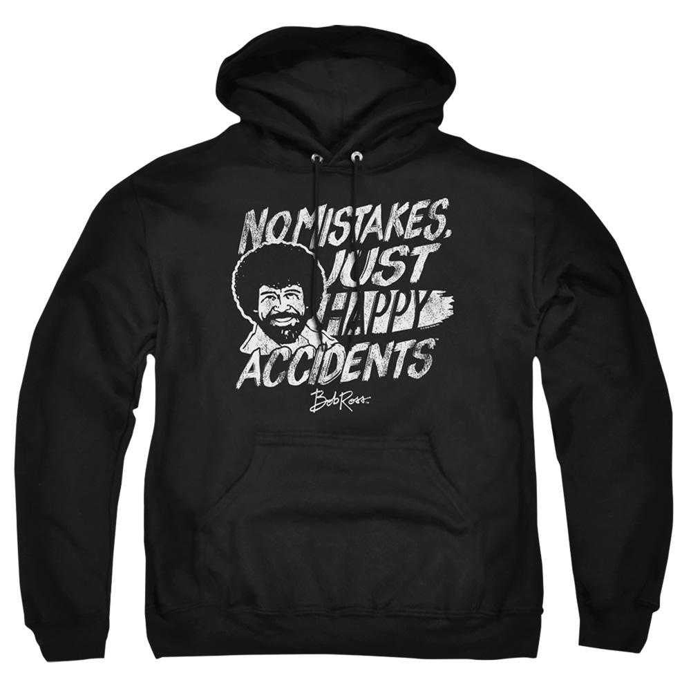 Black - Front - Bob Ross Unisex Adult Happy Accidents Hoodie