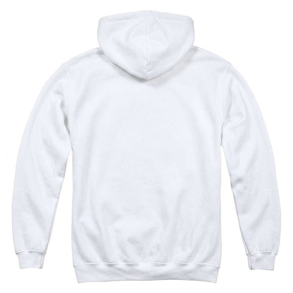 White - Back - Bob Ross Unisex Adult Badge Hoodie