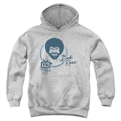 Athletic Heather - Front - Bob Ross Childrens-Kids TV´s Favourite Painter Hoodie