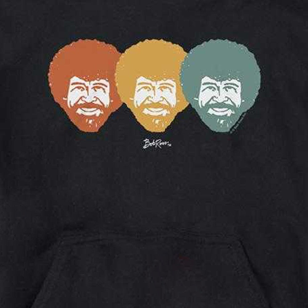 Black - Side - Bob Ross Childrens-Kids Traffic Light Hoodie
