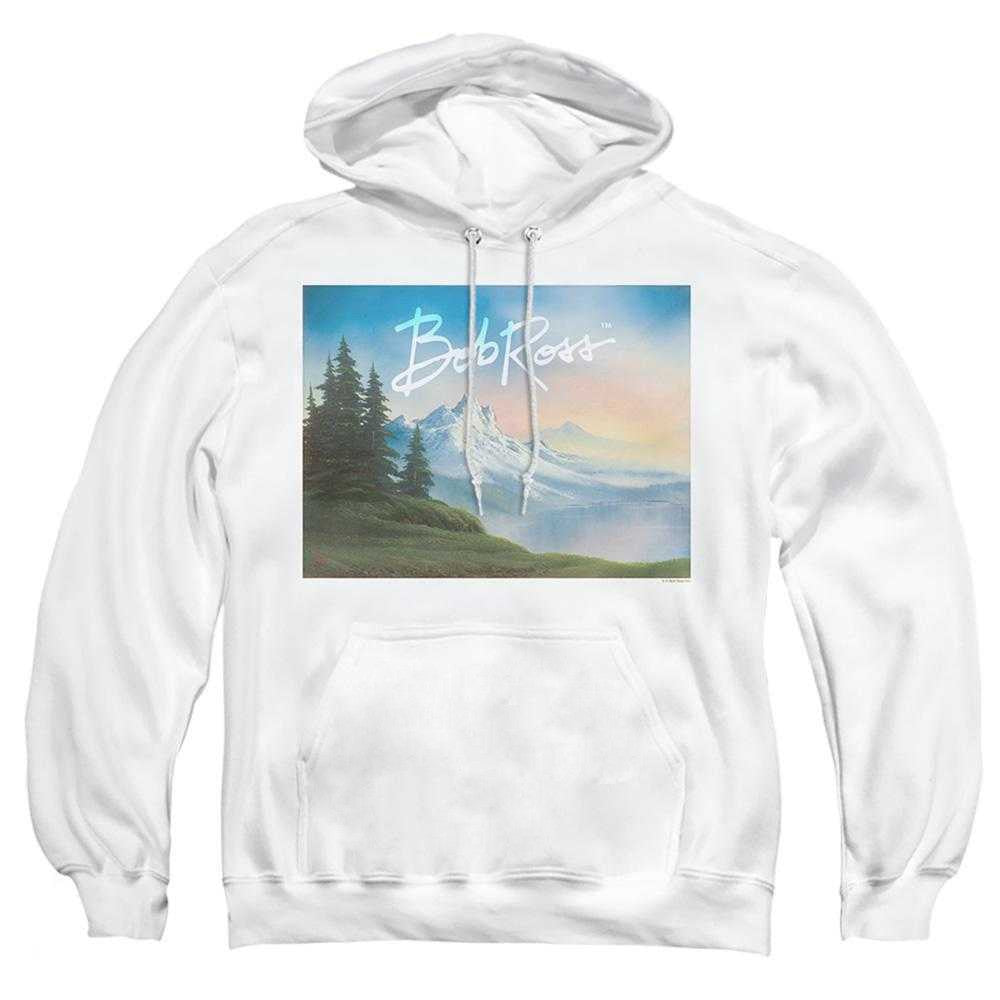 White - Front - Bob Ross Unisex Adult Landscape Hoodie