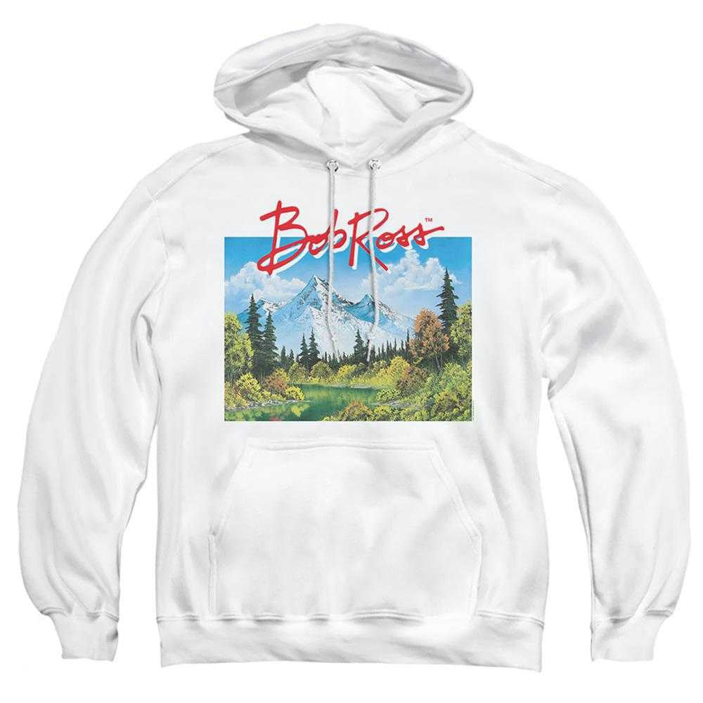 White - Front - Bob Ross Unisex Adult Valley Signature Hoodie