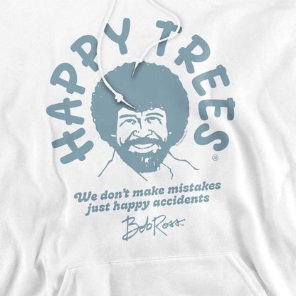 White - Side - Bob Ross Unisex Adult We Don´t Make Mistakes Hoodie