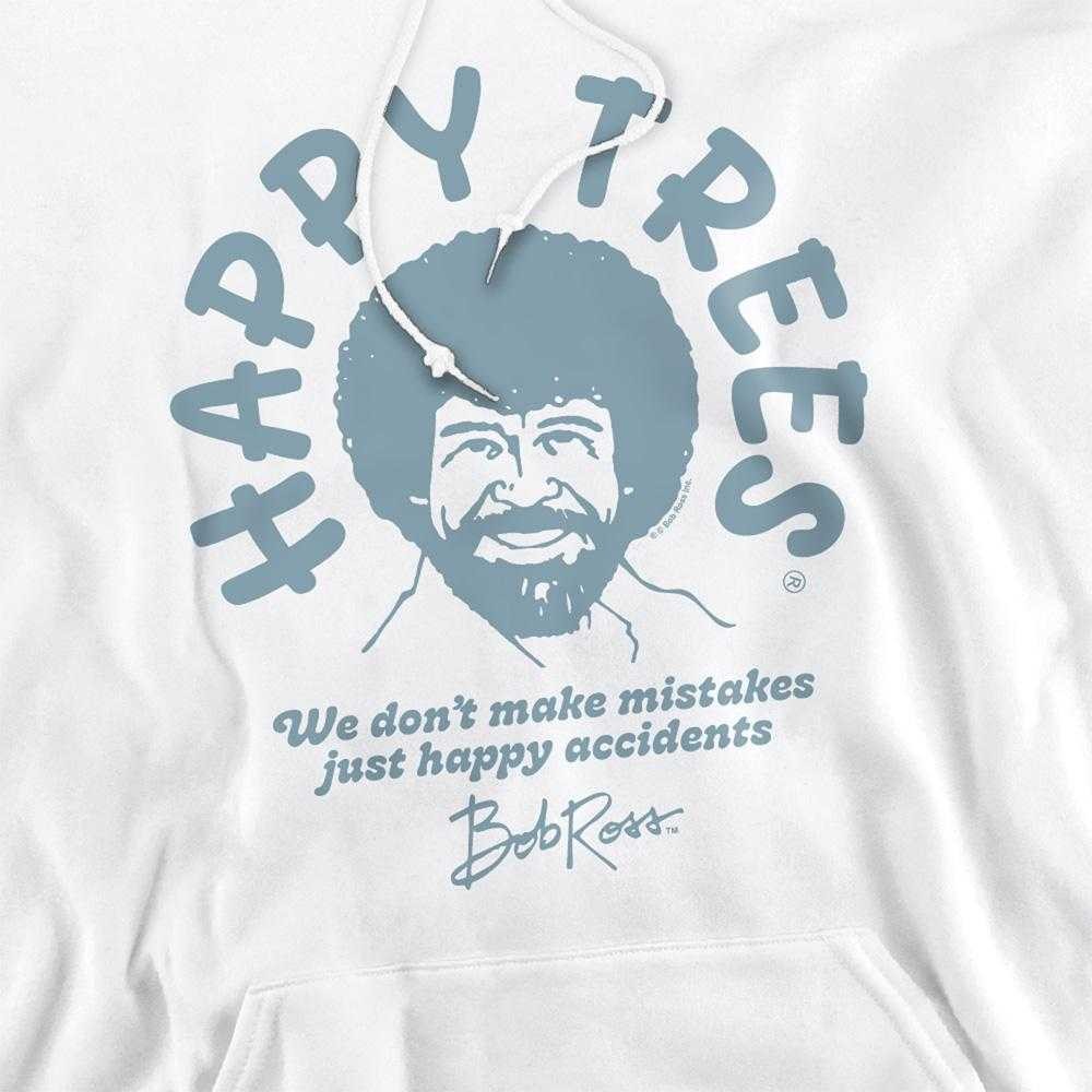 White - Side - Bob Ross Unisex Adult We Don´t Make Mistakes Hoodie